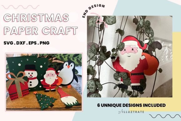 Download Christmas Paper Craft Designs | Xmas SVG - Craft designs Collection