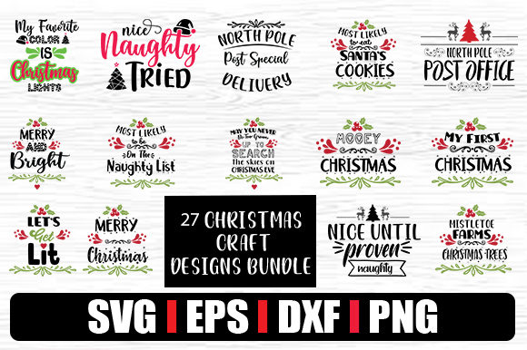 Download 27 Christmas Craft Designs  Bundle - Craft designs Collection