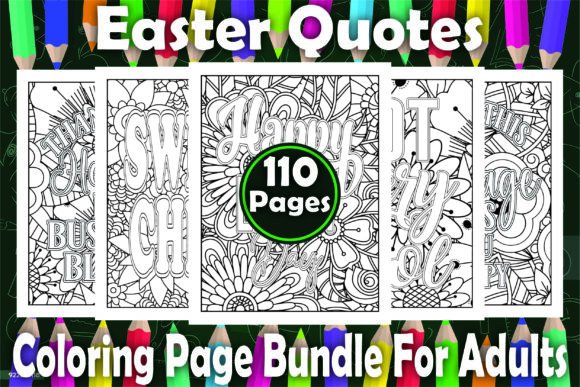 Download 100 Easter Quotes Coloring Pages - KDP - Premium Resources